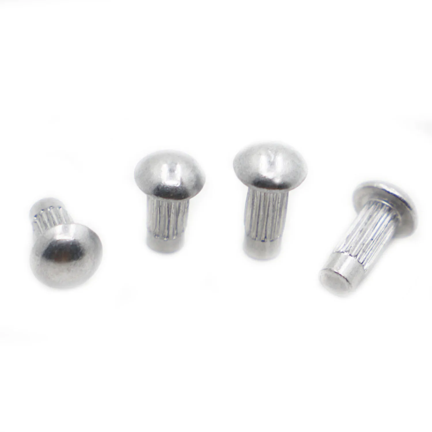 50/100pcs GB827 M2 M2.5 M3 M4 Aluminum Round Button Head Knurled Shank Solid Rivet for Label Name Plate rivets and fasteners rivets and screws