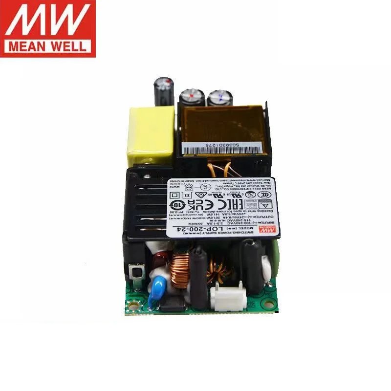 TAIWAN MEAN Well LOP-200-24 24V 200W, 로우 프로파일 오픈 프레임, 의료 스위칭 전원 LED 드라이버, 오리지널 브랜드, 4 인치 × 2 인치
