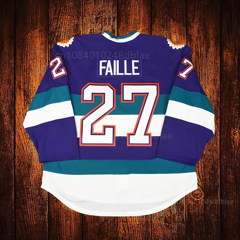 Vintage Orlando Solar Bears # Eric Faille Embroidery Stitched Hockey Jersey Youth Kids Adult Any Size And name Jersey