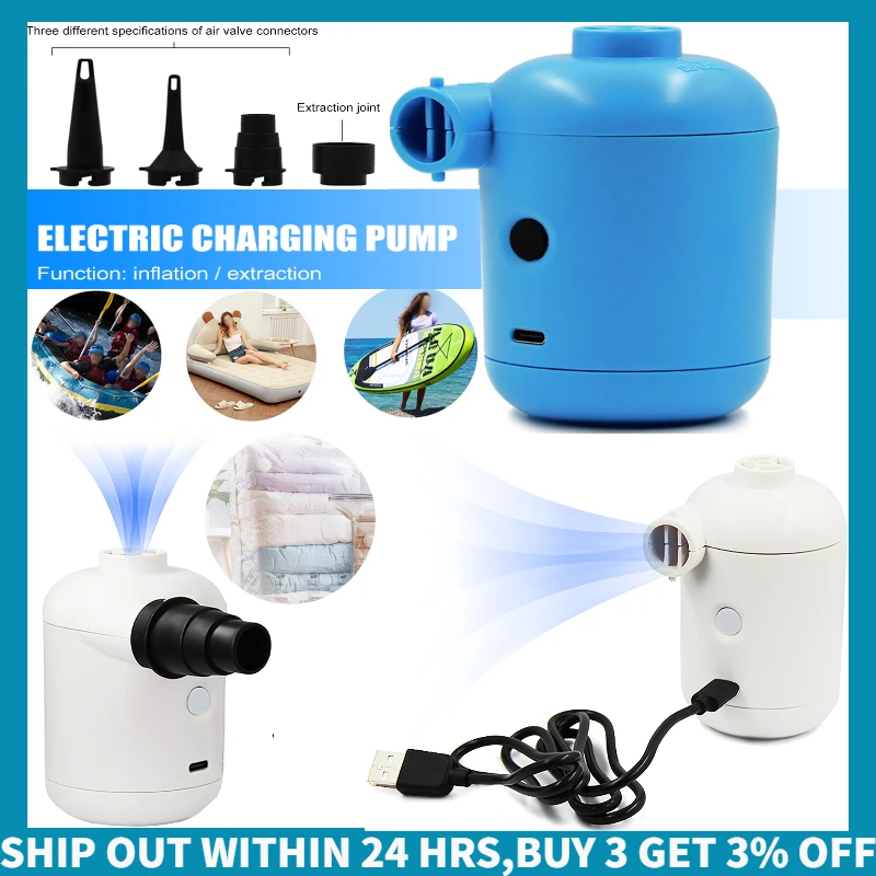 Outdoor Mini Air Pump Camping Portable DC 5V USB Charging Electric