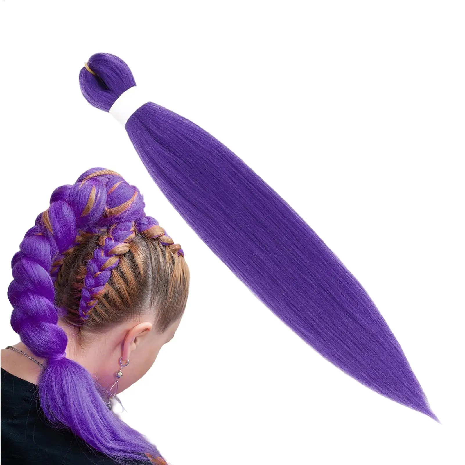 Extension per Capelli Lisci Senza Grovigli e Senza Perdita di Fibra, Lunga Durata, per Feste, Halloween, Carnevale e Giochi di Ruolo - immagine 4