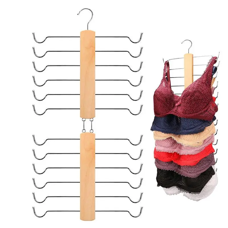 

Multi Layers Bra Hanger For Closet 6 Tiers Space Saving Tank Tops Organizer For Tops Cami Bras Bathing Suits Belts Ties Scarfs