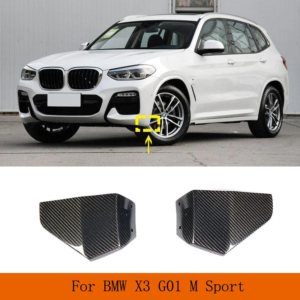 Разветвители для переднего бампера автомобиля для BMW X3 G01 M Sport 2017-2021, комплект для кузова автомобиля из углеродного волокна, сплиттер для губ для отделки экстерьера