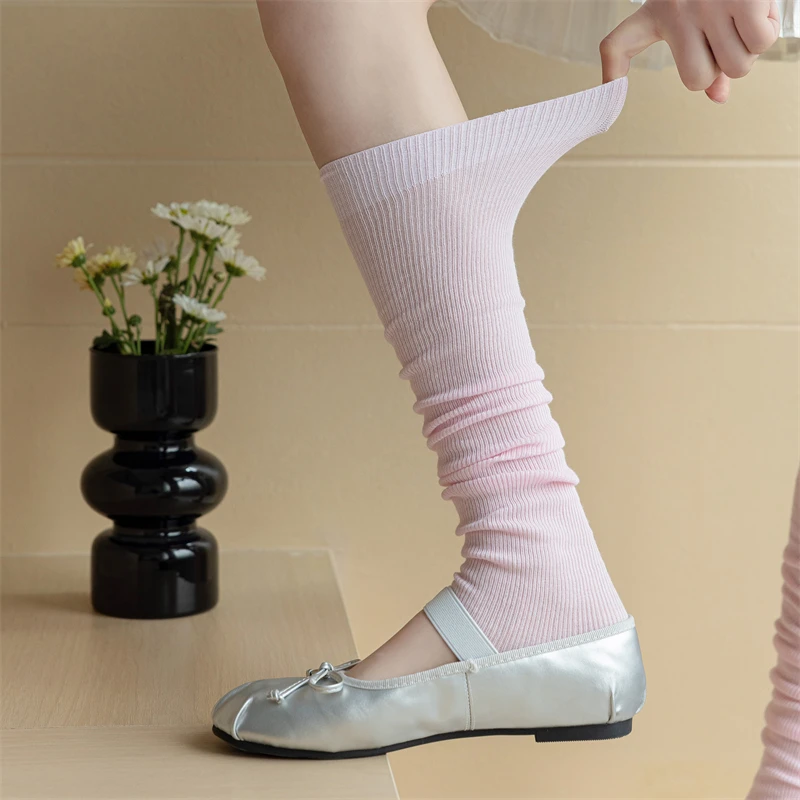 

2014 Japanese harajuku y2k summer thin leg warmers stepped toeless jk lolita fashion pink white stirrup calf covers 2pairs/lot