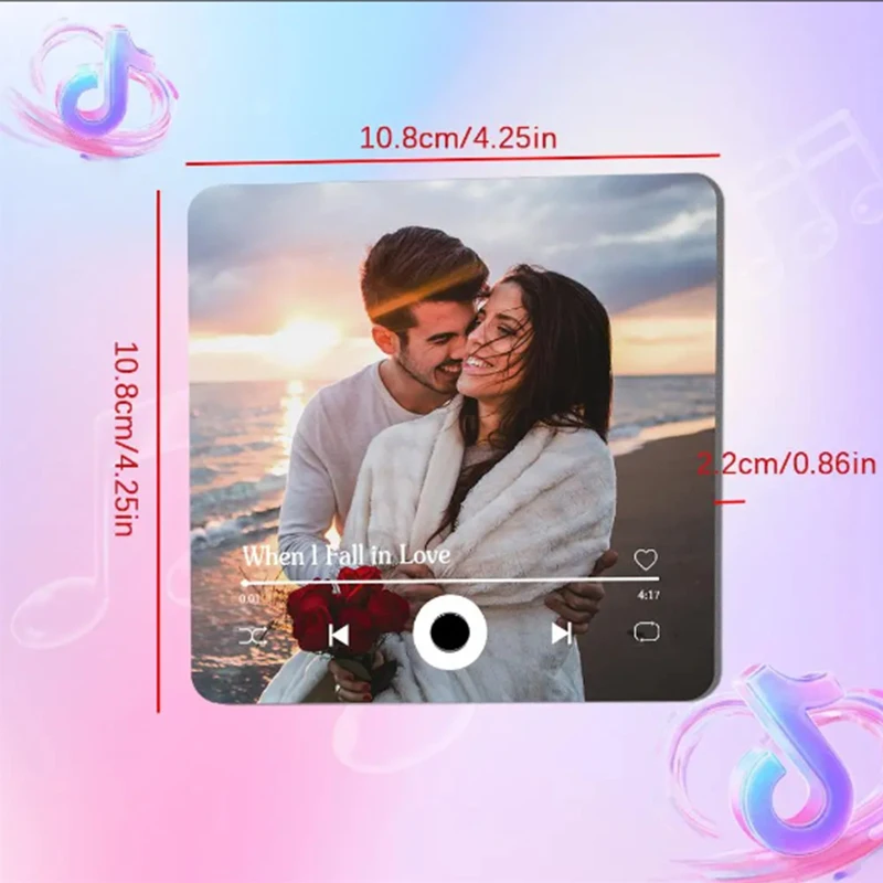 Personalized Music fridge magnets Father Day gift Custom Photo Magnet Dad And Kids Photo Magnet Gift Family Magnet Gift