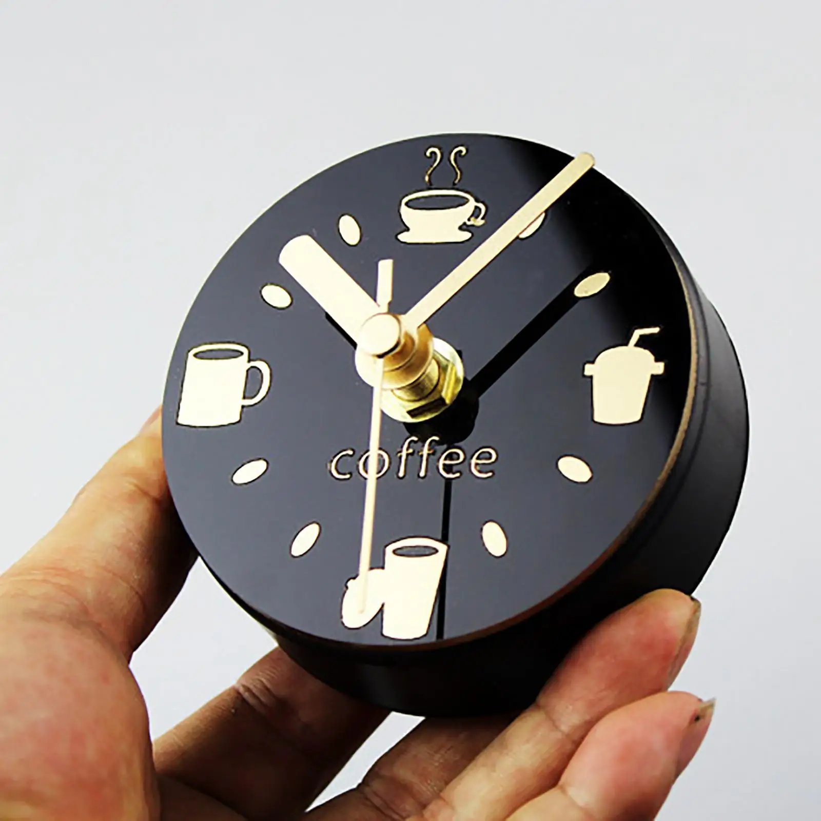 MIJOMA Magneetklok, rond, 8 cm, kleine wandklok met kwartsuurwerk en MIJOMA Magneetklok, rond, 8 cm, kleine wandklok met kwartsuurwerk en