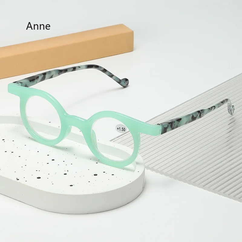 Vintage Round Frame Reading Glasses Women Anti Blue Light Farsighted Eyewear Men Presbyopia Glasses Optical Prescription Eyewear 3