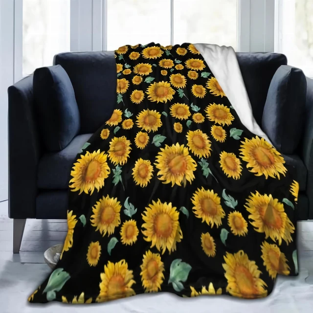  Sunflower Blanket - Soft, Cozy, Warm Sherpa Fleece