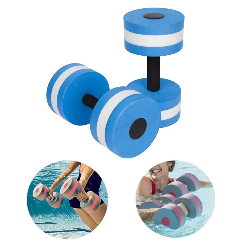 1Pc Automatic Floating Dumbbell EVA Foam Unisex Swimming Pool Aerobics Yoga Barbell Exercise Water Sport Dumbbells Fitness