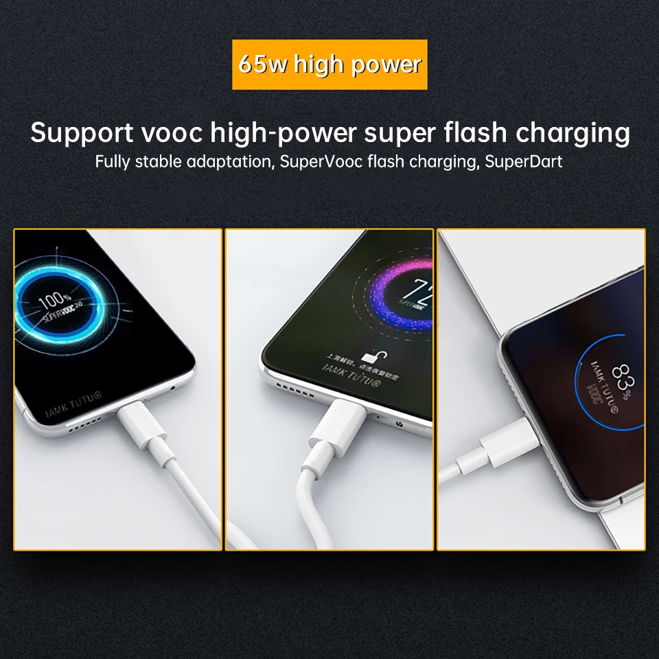 Buy mPix OPPO Type C Super VOOC Cable: Rapid Charging and Durability Online at Best Prices in India