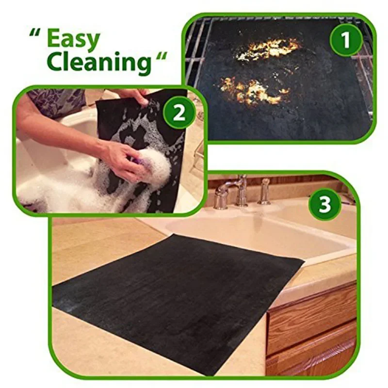 40*50cm Reusable Non-Stick Barbecue Grill BBQ Mat Black Heat Resistant BBQ Grill Mat PTFE Barbecue Baking Liners Oven Tool