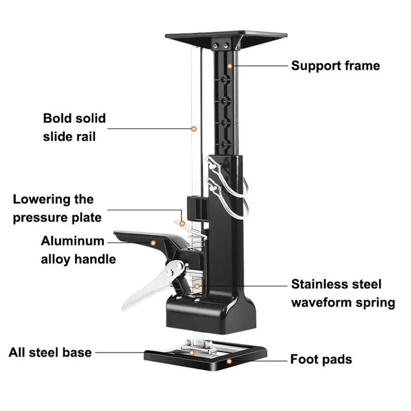 이중 목적 잭 핸드 리프트 도구, 문짝 패널 건식 벽체 보드, 텔레스코픽 지지대 도구, 타일 위치 높이 조절기, 엘리베이터 도구