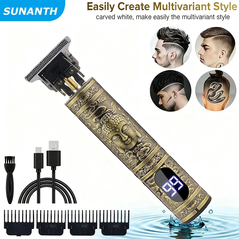Men's Vintage Hair Clipper T9 Professional Portable Electric BarberHair Cutting Machine Boyfriend Gift/Hair Clipper Accessories