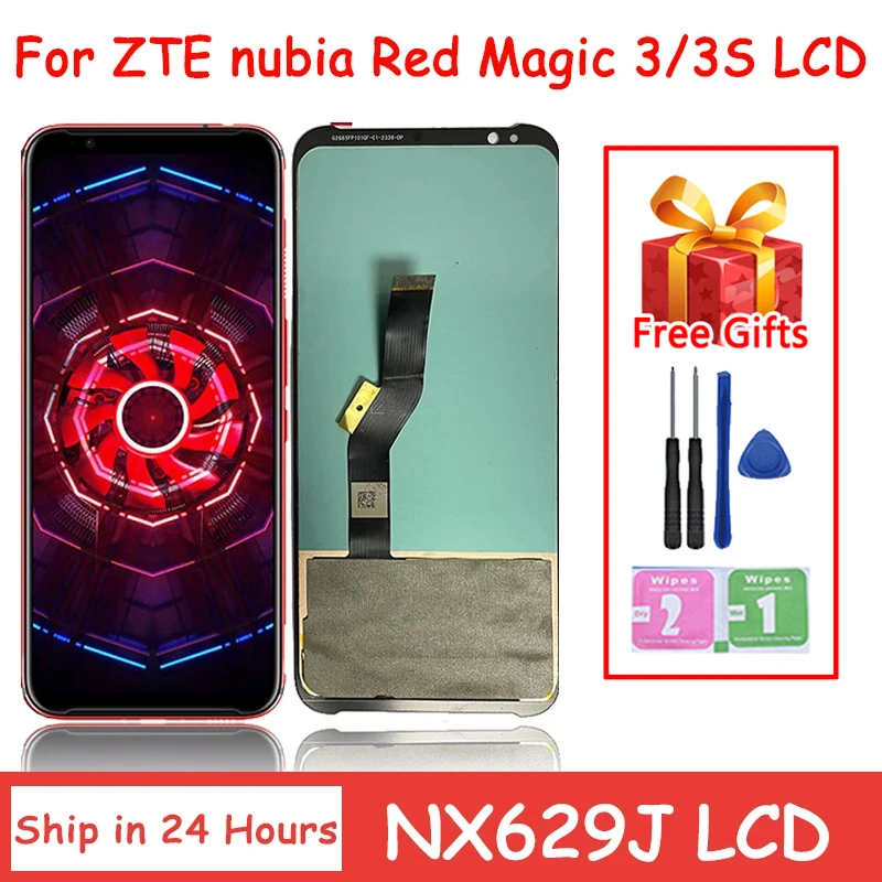 6.65“AMOLED 90Hz For ZTE Nubia Red Magic 3 NX629J LCD Display