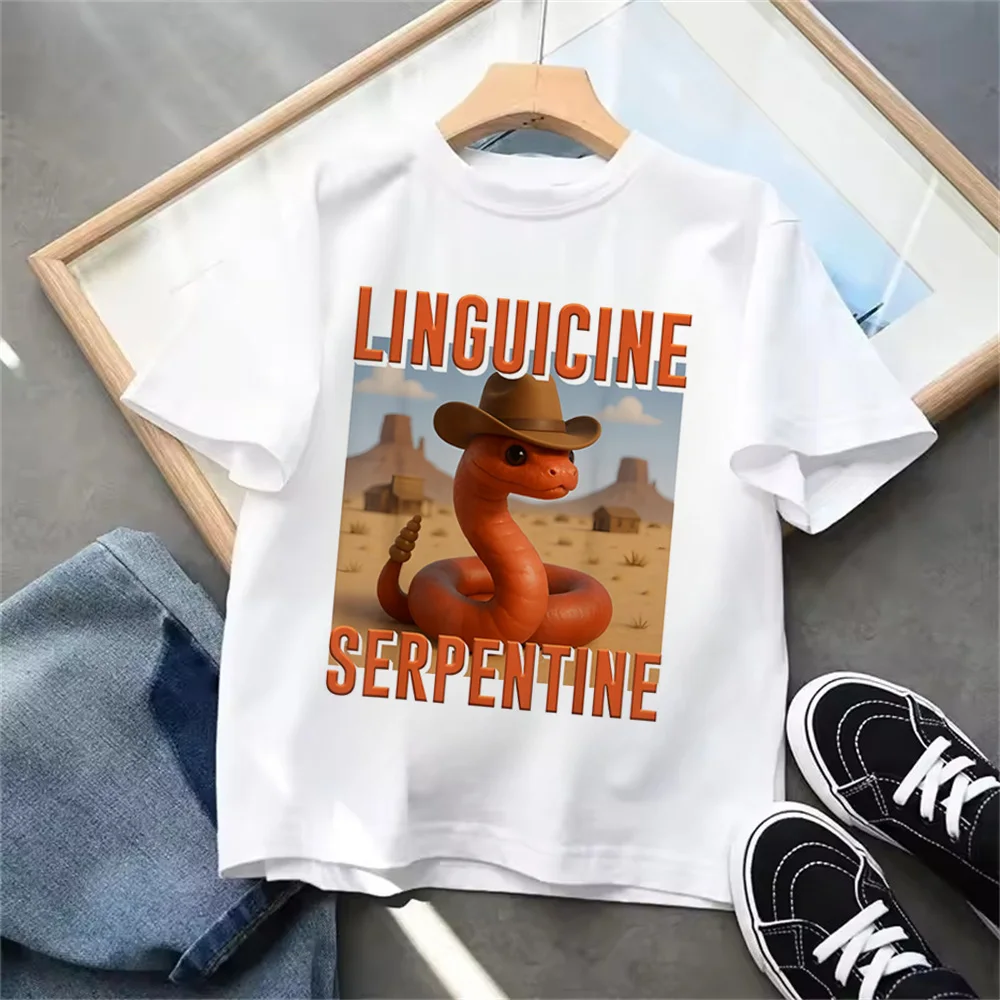 Italian Brainrot Animals Kids T-shirt - Cute and Absorbent Casual Summer Tee