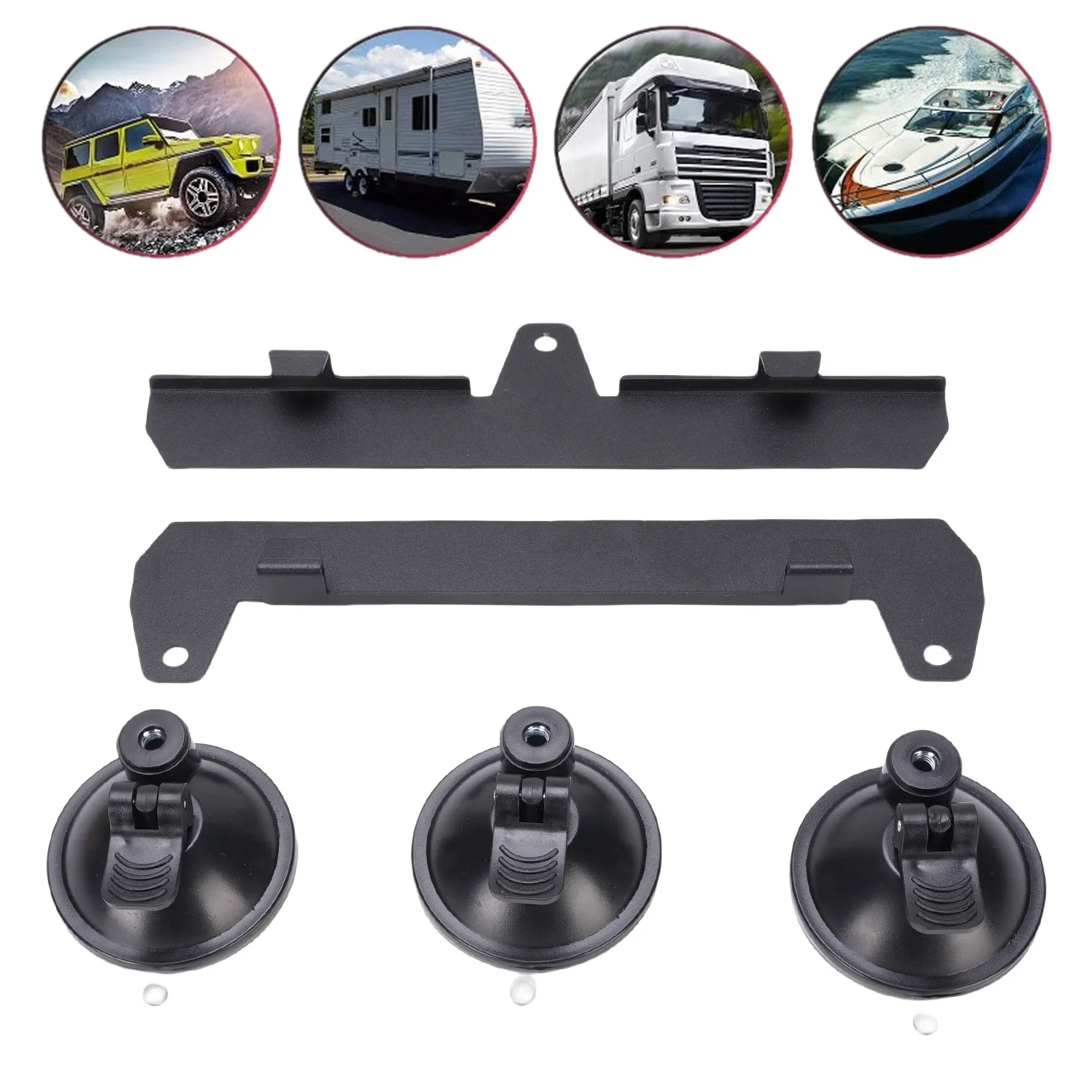 Sunroof Suction Cup Mount Metal Car Suction Cup Satellite Mount for Rear Windscreen Front Windscreen Sunroof Suction Cup Mount