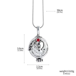 Enchanted Vervain Pendant Photo Locket Necklace - Elegant Jewelry (N00298)