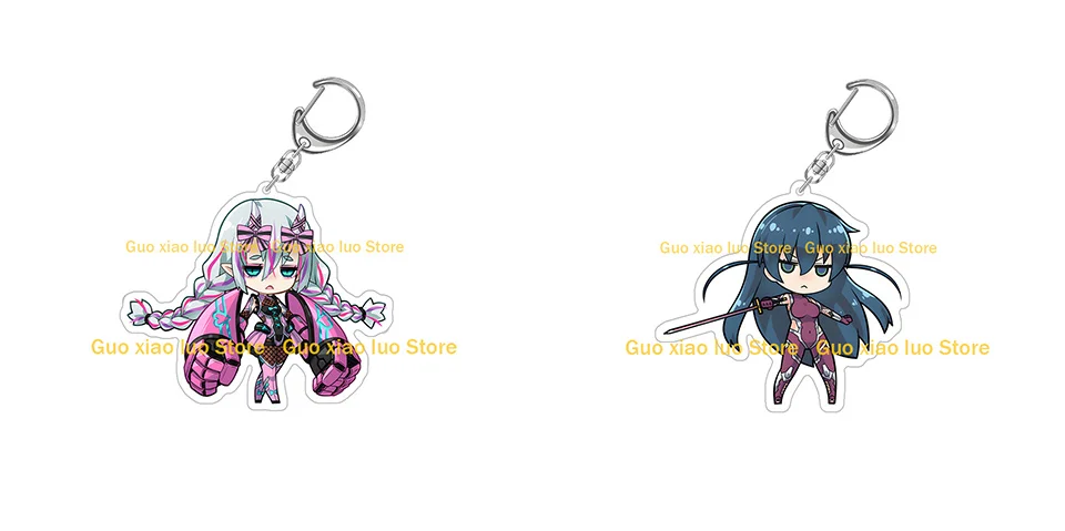 Taimanin GOGO Oma Shinobu Tanaka Ine Hosokawa Tamako Li Wutao Esmeralda Mizuki Yukikaze Chibi Anime Acryc Key Drinking Bag Anhänger – Detail 5