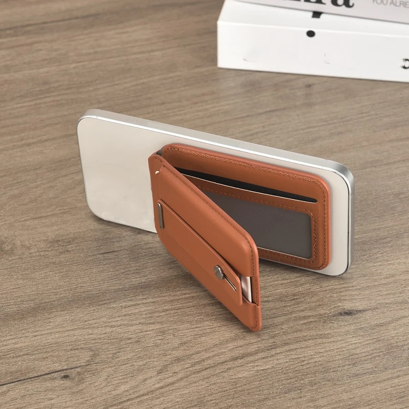 Enhanced Magnetic Card Holder with Anti-Theft Protection and Adjustable Stand