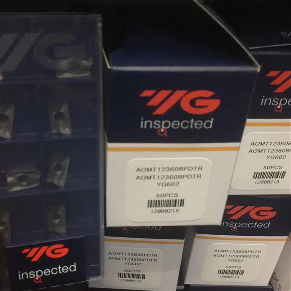 

AOMT123604PDTR YG602/AOMT123608PDTR YG602 Original Korea YG 10pcs Milling Carbide Insert AOMT1236 Inserts