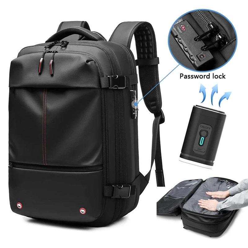 Men Travel Backpack vacuum compression 17 inch Laptop Backpack Business Large Capacity school Backpack Expanded Hiking backpack 1
