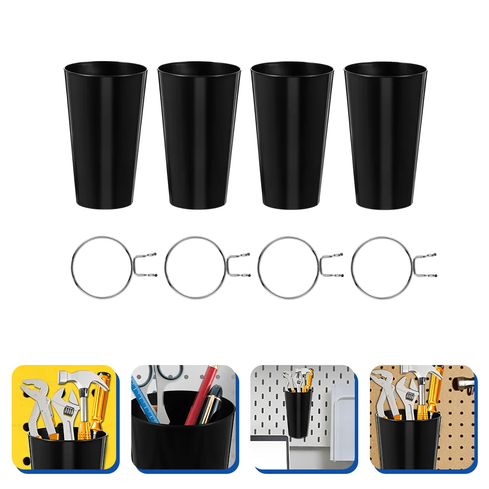 

Pegboard Cups And Hooks Set Peg Hooks Assortment Organizer Cups Storage Circular Hook Tool Wrench Screw Pliers Holder Cup