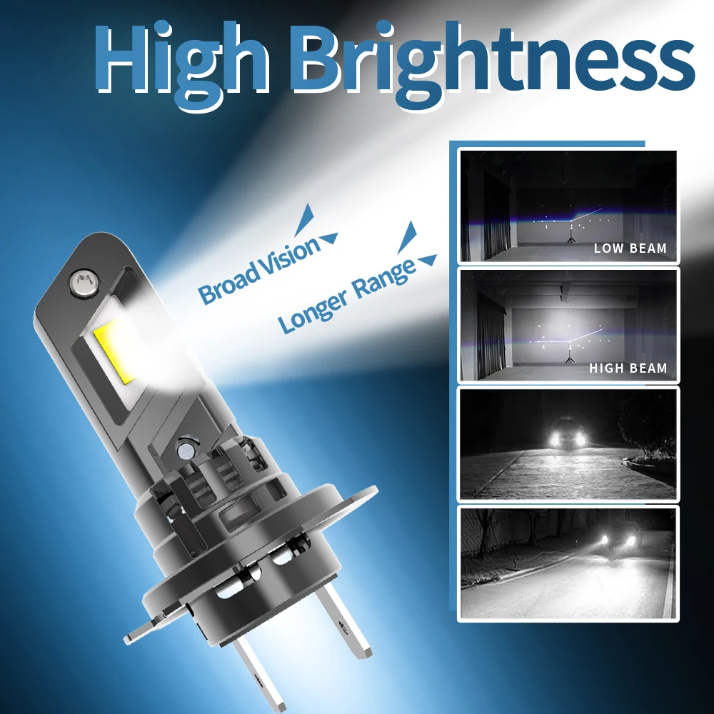  LED Ʈ Canbus H7 ڵ ,  , 6000K  ̿ ,  ô 2005  2023, 12V 55W, 2 