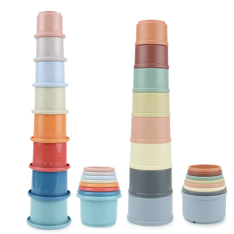 Stacking Cups for Toddlers 8 Pcs. Baby Stacking Toy for 6 Months and Up. Nesting Cups Boys Girls 1 2 3 Years Old