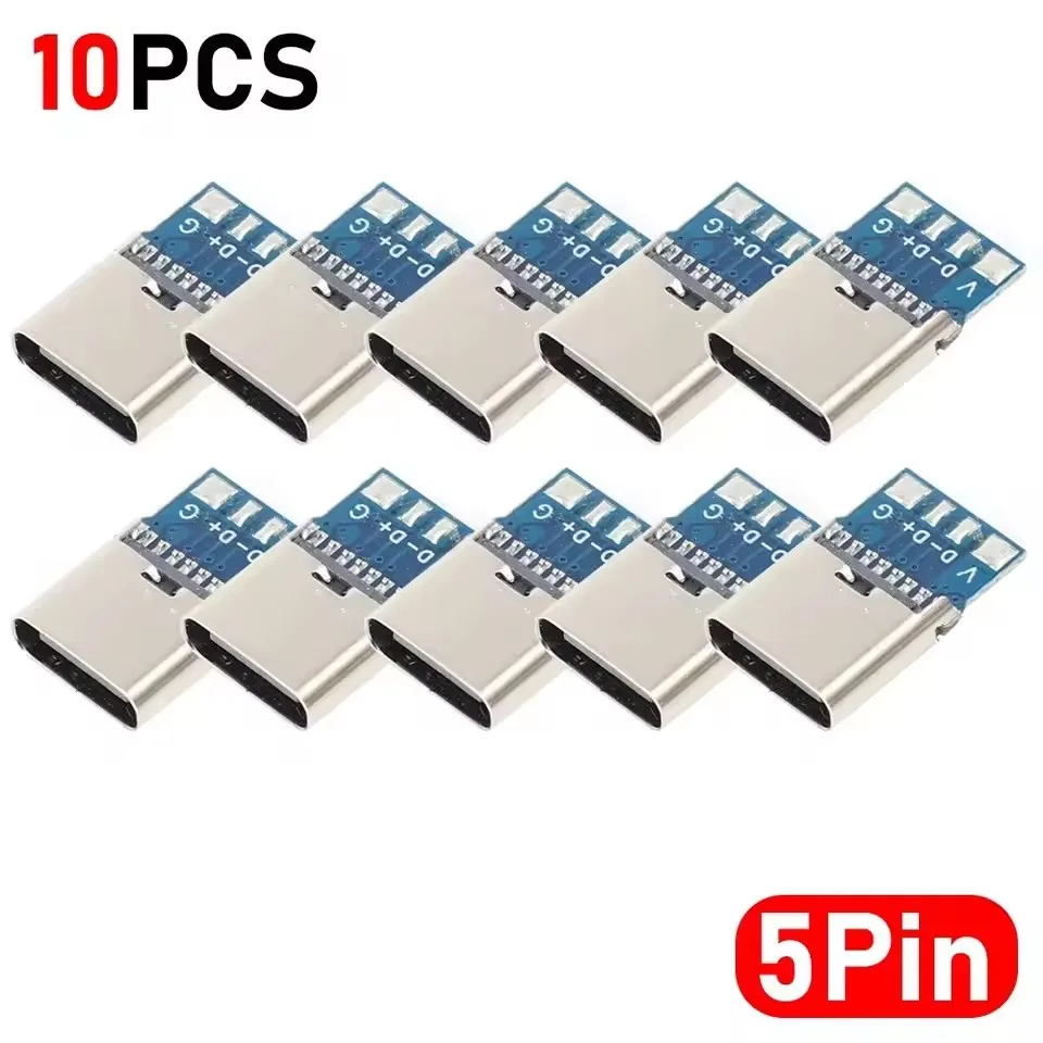USB Type-C Female Plug Socket Connector with PCB Board