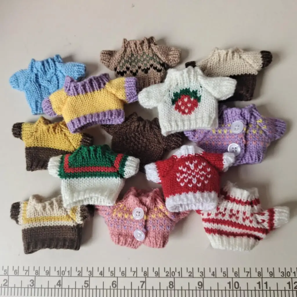 Doll Clothes 1pc New Dolls Sweater Accessories Ob11 16cm 17cm Bjd 10cm Dog Doll Baby Clothes BJD Doll Accessories Sweater doll clothes,mini doll ornaments