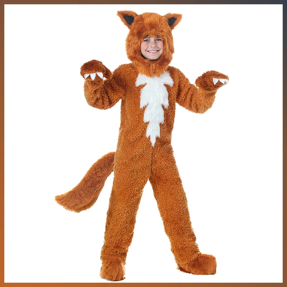 

Cartoon Animal Costume Disguise Fox Cosplay Kids Boys Girls Fantasy Child Roleplay Fantasia Outfits Children Halloween Clothes