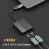 4K 60Hz USB C/USB 3.0 to Dual HDMI Dock Station DL6950 Chip DisplayLink Compatible with Windows macOS mac M1/M2 Android Chrome 1