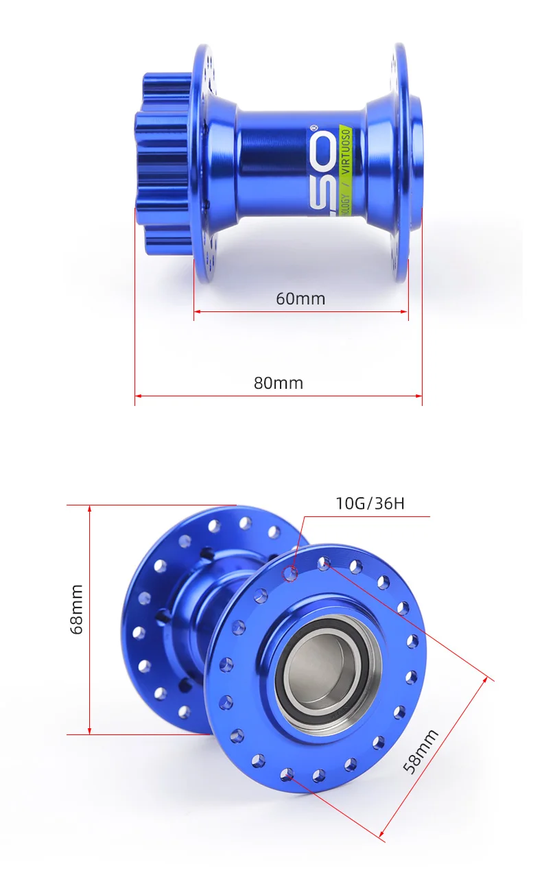 Description Picture 4 of itemPOLSO EH010-B Electric Motorcycle 32H 36H Hub E-bike Surron Hub 2 Sealed Bearings E-bike Parts