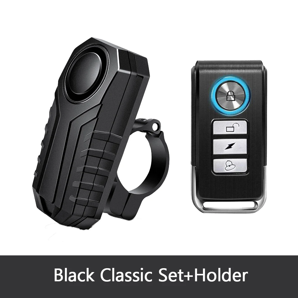 Motorcycle and Bicycle Anti-Theft Wireless Alarm System with Remote Control and Waterproof Design, 113dB Security Alert