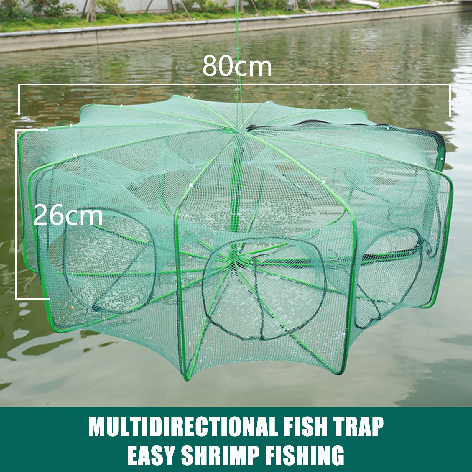 6-20 Holes Umbrella Net Shrimp Cage Fishing Net Catch Fish