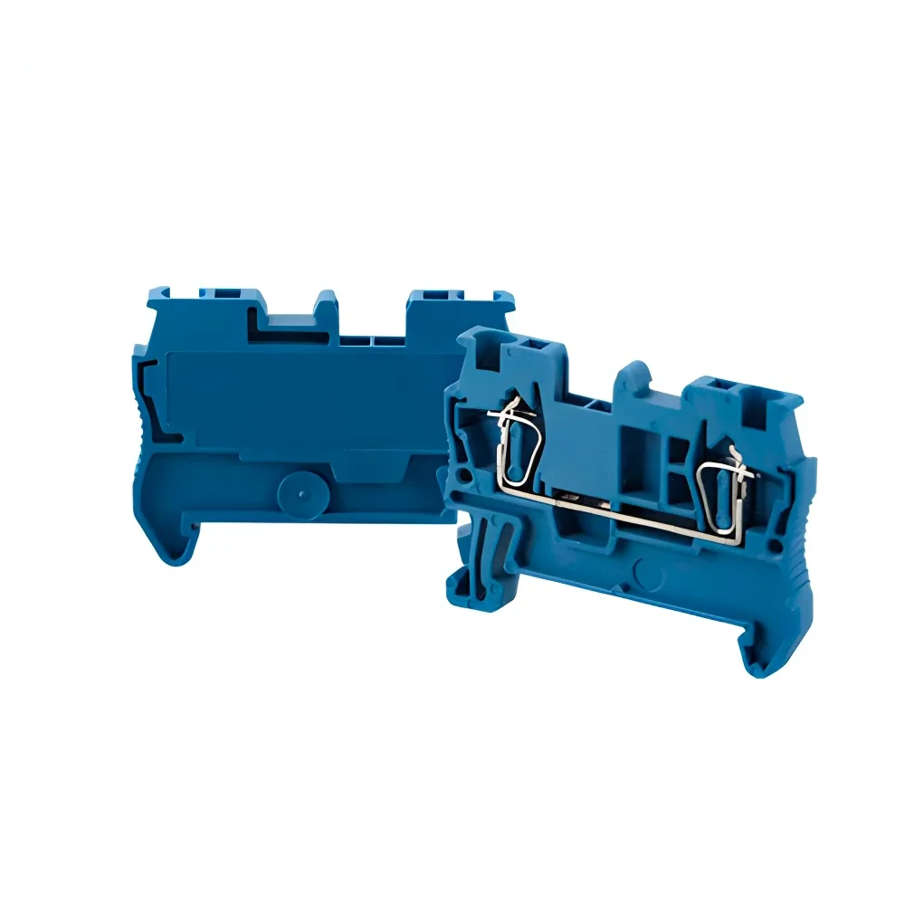 100 Pcs ST-1.5 Din Rail Terminal Block Spring Connector Electrical Return Pull Type Spring Cage Connection Wire Conductor