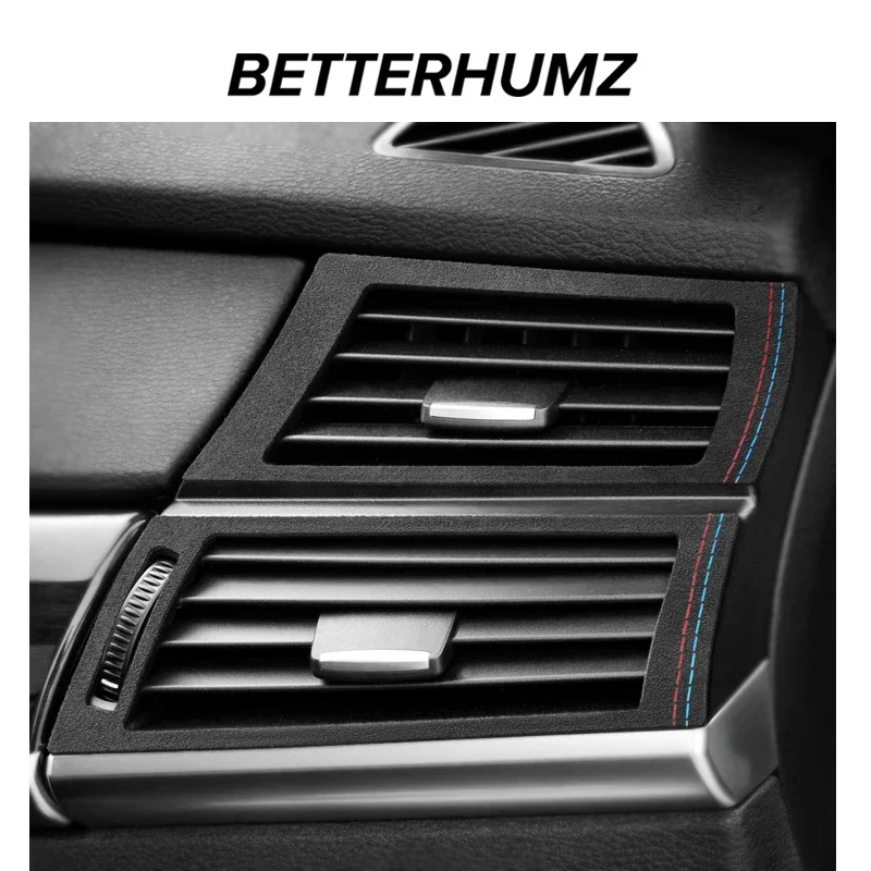Dashboard Side Air Vent Outlet Trim Frame Performance Sticker Car Interior Accessories For BMW X5 E70 X6 E71 Made of Alcantara car interior trim,dashboard air vent trim