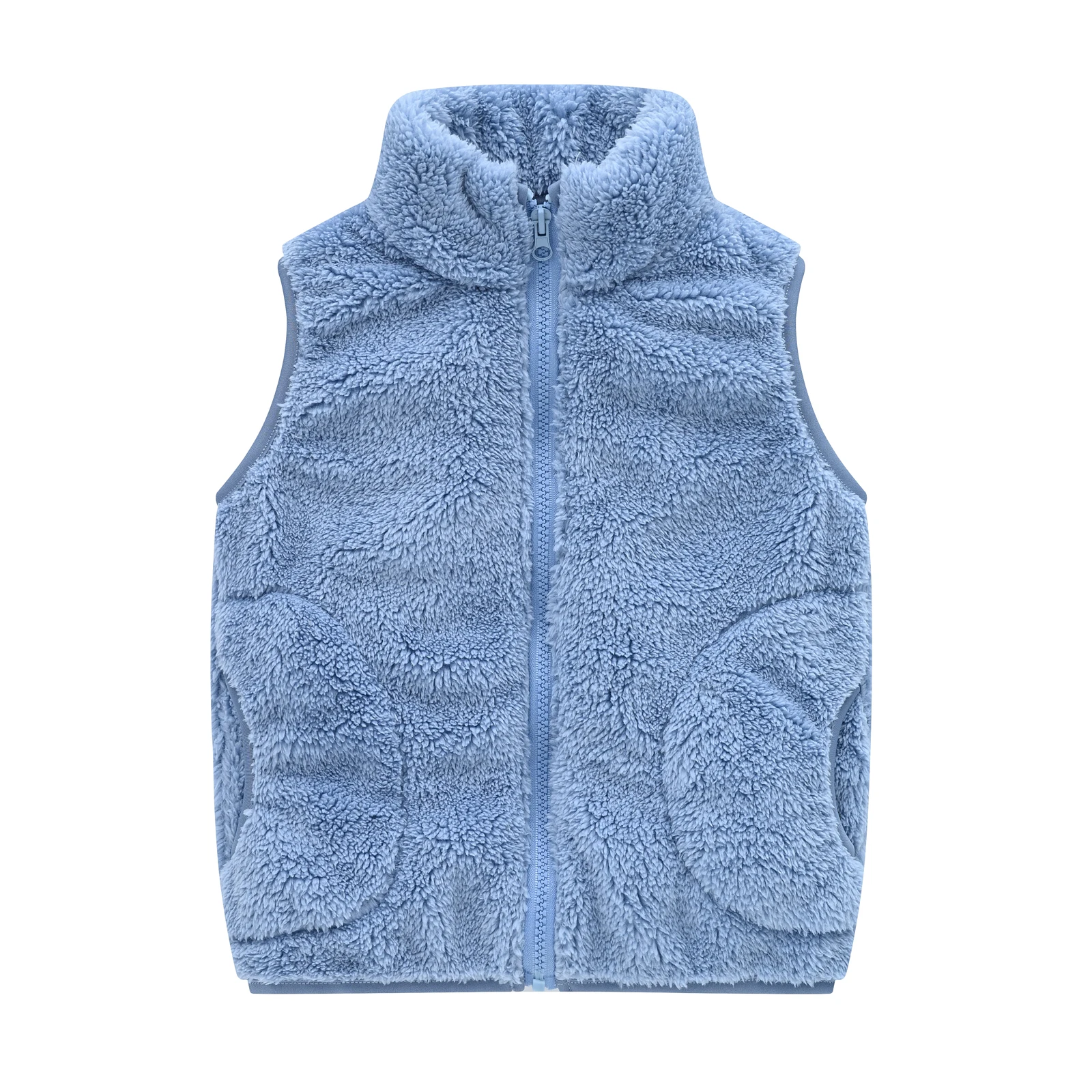 Boys Solid Color Zipper Trench Coat Kids Winter Vest Coat boys trench coat