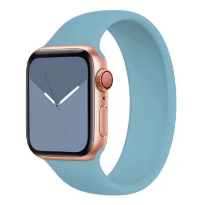 Silicone Solo Loop Watch Band - Vibrant and Comfortable Strap for All Apple Watch Sizes