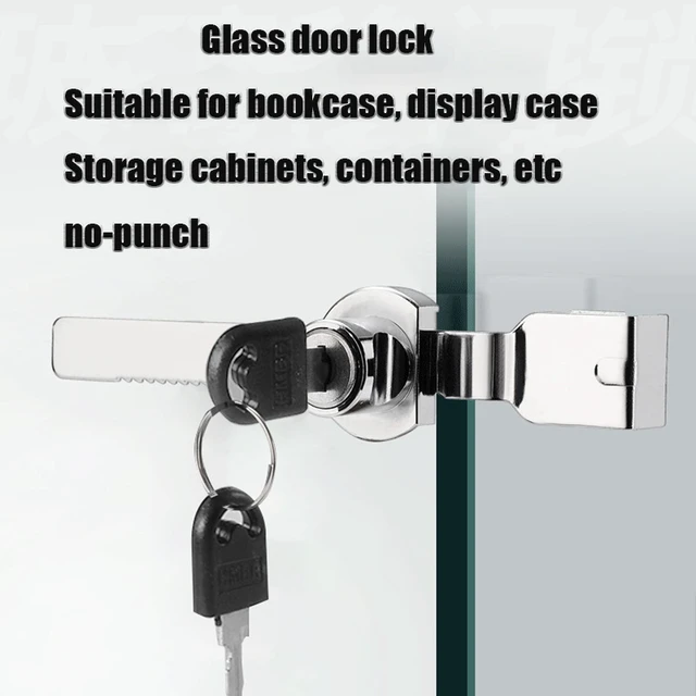 Zinc Alloy Showcase Cabinet Glass Lock 318 Sliding Glass Door Push