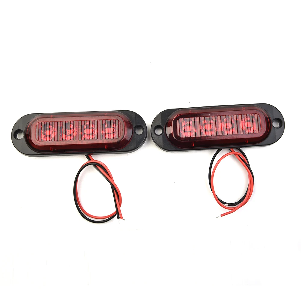2Pcs Led Side Marker Light Clearance Trailer Truck Rv Lights Caravan Van Truck Boat Lampadine Di Segnalazione Rosso Impermeabile 12/24V