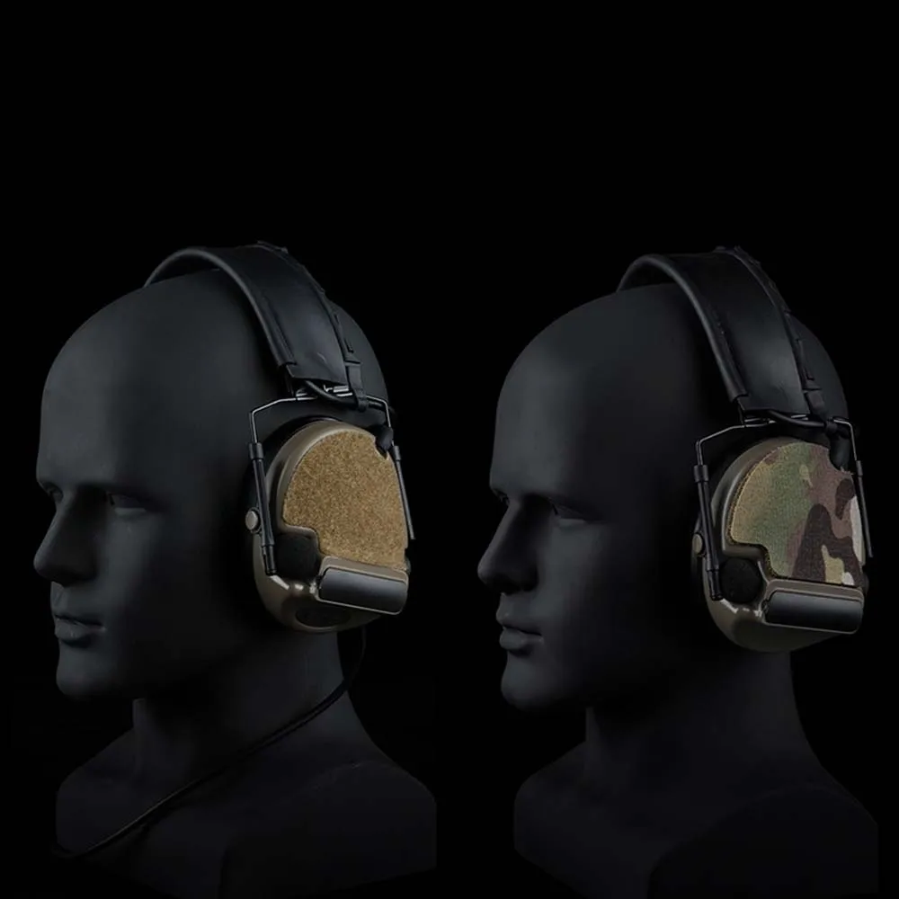 1Pair Tactical Headset Camouflage Decorative Velcro for ComTac (II/III/V/VI) Hunting Shooting Headphone