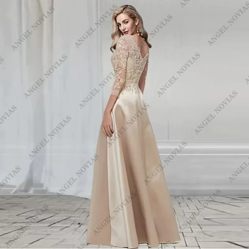 Champagne Mother of the Bride Dresses Robes Invitee Mariage vestidos de fiesta elegantes Wedding Party Dresses mother bride dresses women party dresses