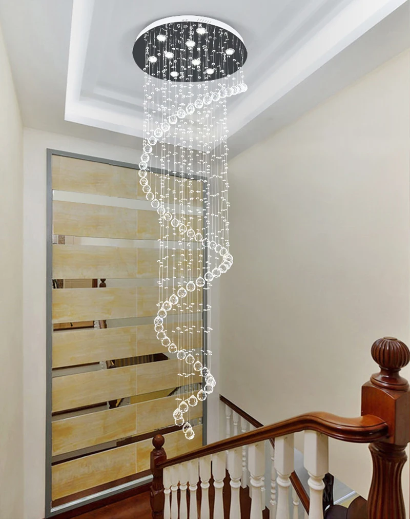 Modern Led Chandeliers Light Fixture For Staircase Stair Lights Luxury Hotel Villa Vanity Bedroom Hanging Lamp 2