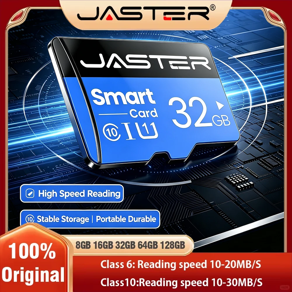 High-Speed Blue Flash Memory Card - Available in 4GB to 128GB Capacities, Class 10 SD Card
