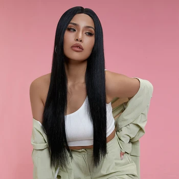 Synthetic Lace Front Wig 28Inch Long Straight Lace Wig Red Wig Women's Wig Wig For Black Women Straight Lace Front Wigs