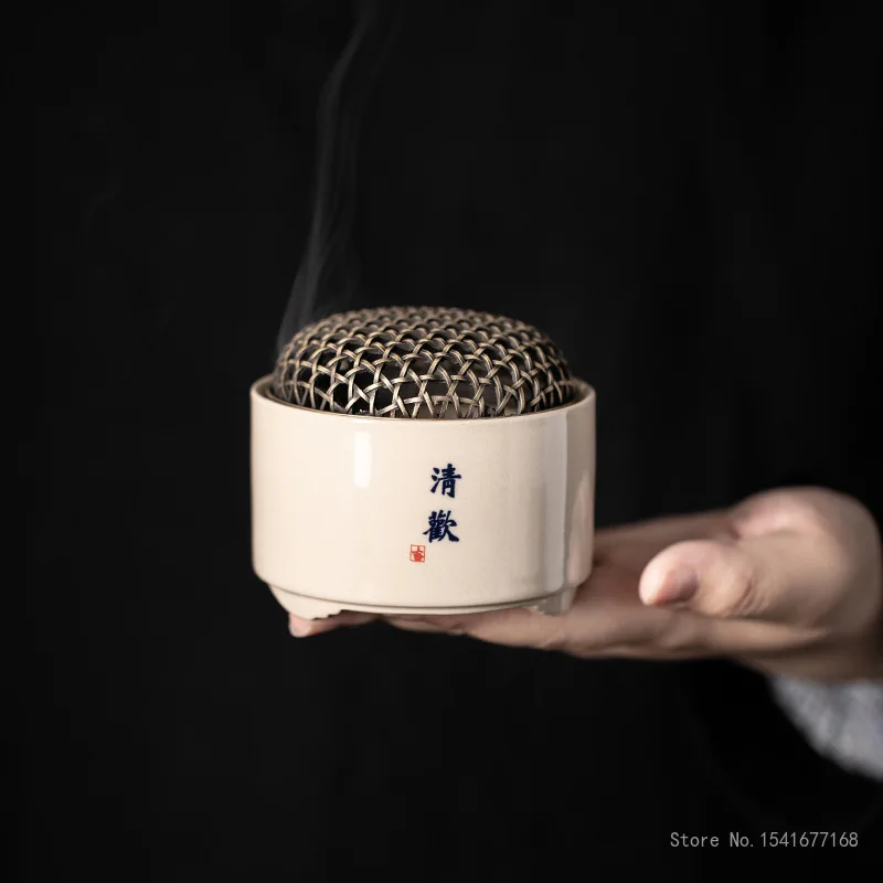 Creative Ceramic Incense Burner, Small Incense Stove Crafts Household Indoor Tea Room Decor, Sandalwood Aromatherapy Burner, 1Pc