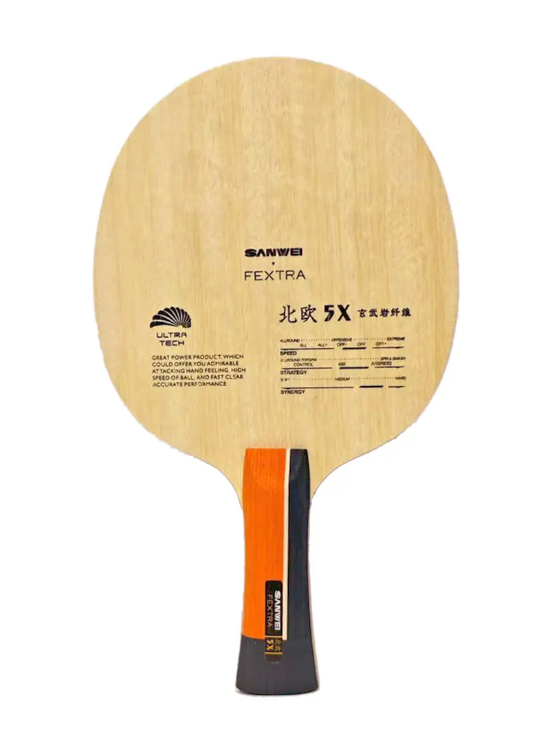 SANWEI FEXTRA 5X Tischtennisschläger, innen und außen, Basaltfaser-Ping-Pong-Klinge, Carbon 5W2C für Fortgeschrittene und Fortgeschrittene Spieler – Detail 11