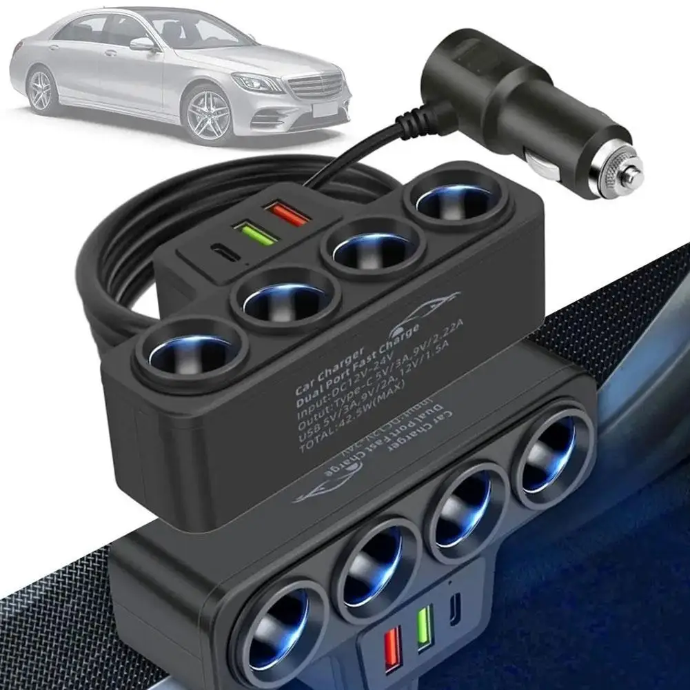 

Адаптер для автомобильного прикуривателя 3,1a Usb + qc3.0 + pd3.1a преобразователь для быстрой зарядки Автомобильный адаптер зарядное устройство аксессуары для питания A4m4