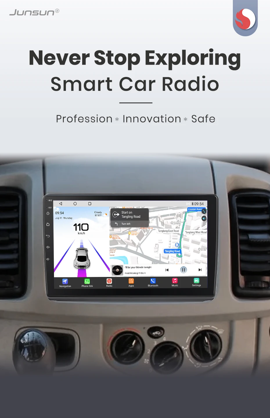 Junsun Qualcomm 8 Tsure 360 ° Panoramakamera Wireless CarPlay für Renault Trafic Nissan Primastar Opel Vivaro 2006-2010 Android – Detail 3